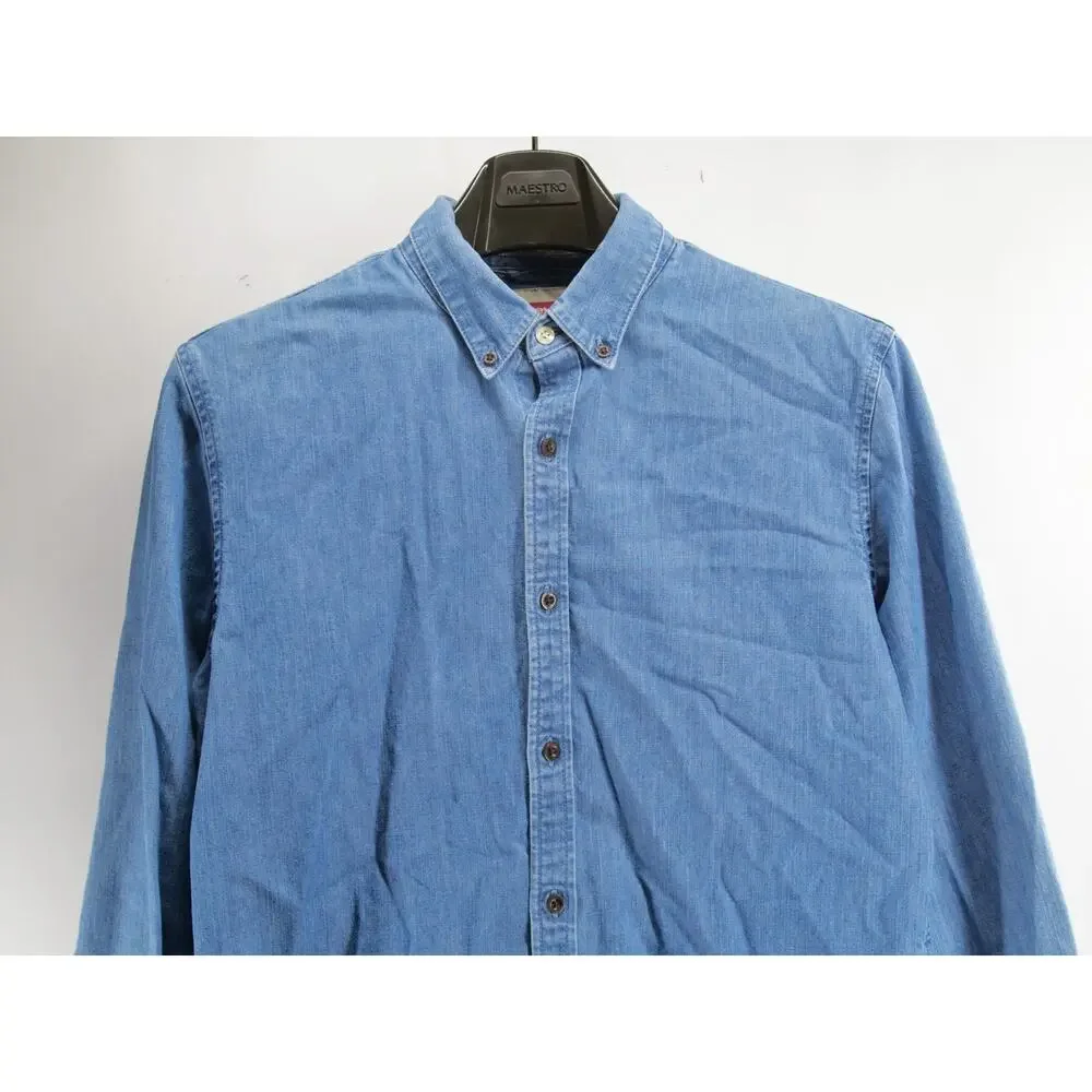 Levi's Men's Medium Chambray Denim Button Down Shirt Long Sleeve Blue Cotton